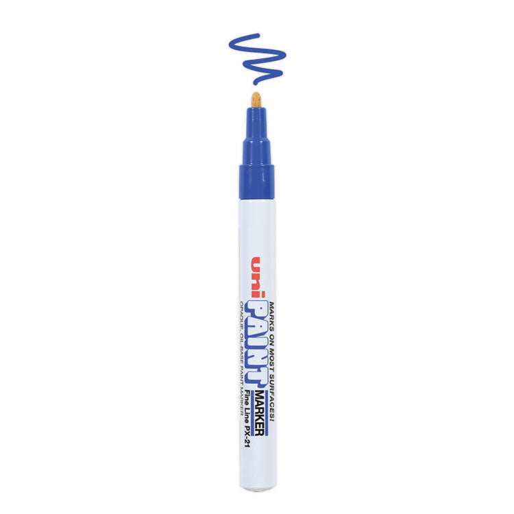 uni®-Paint Permanent Marker, Fine Bullet Tip, Blue (UBC63703) Each