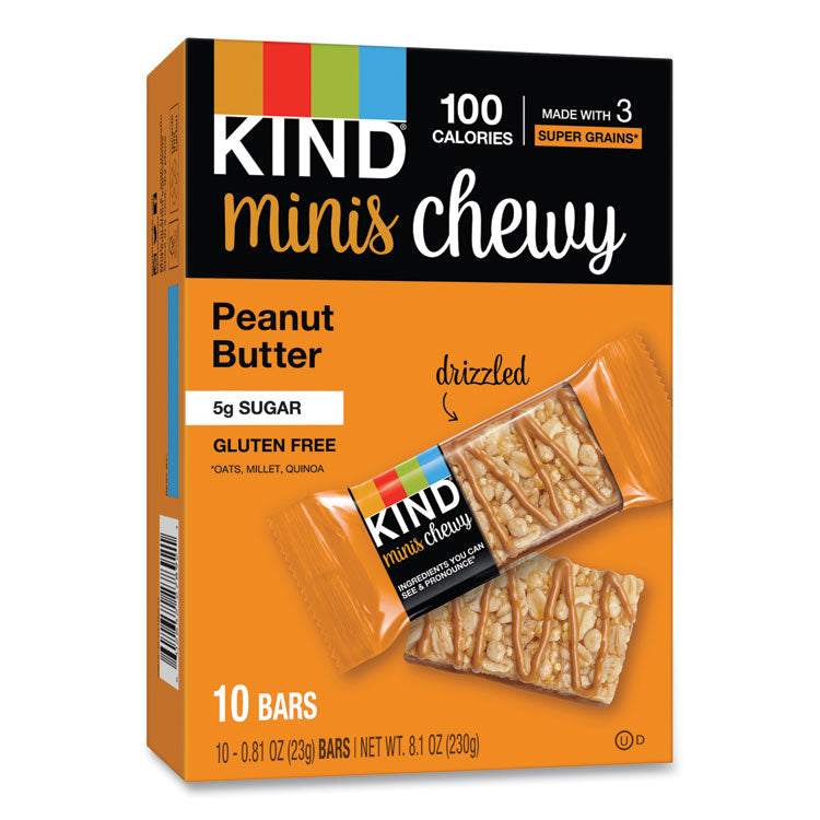 KIND Minis Chewy, Peanut Butter, 0.81 oz 10/Pack (KND27895)