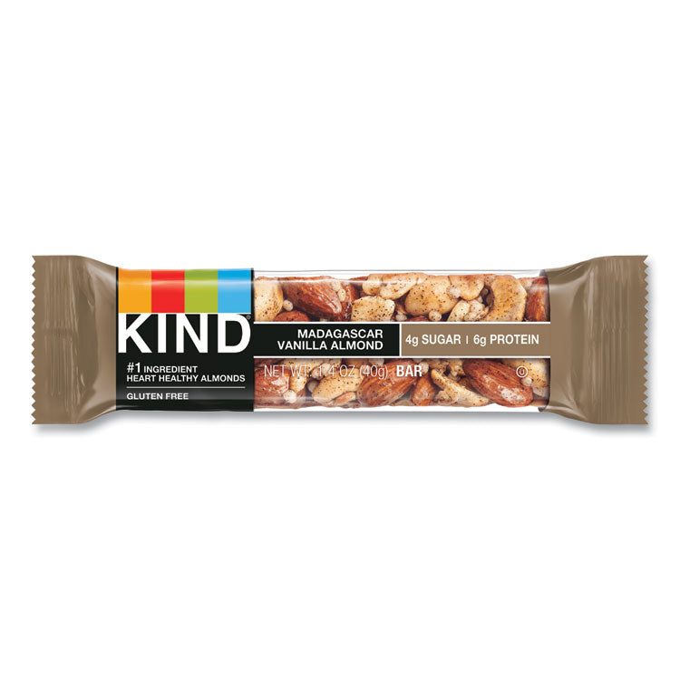 KIND Nuts and Spices Bar, Madagascar Vanilla Almond, 1.4 oz, 12/Box (KND17850)