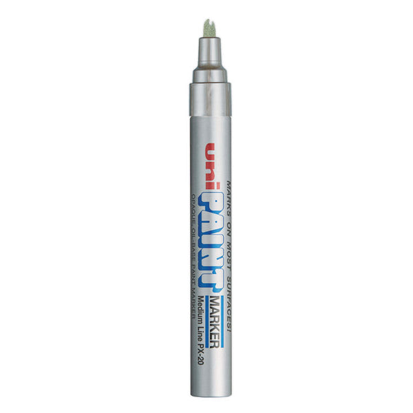 uni®-Paint Permanent Marker, Medium Bullet Tip, Metallic Silver (UBC63614) Each