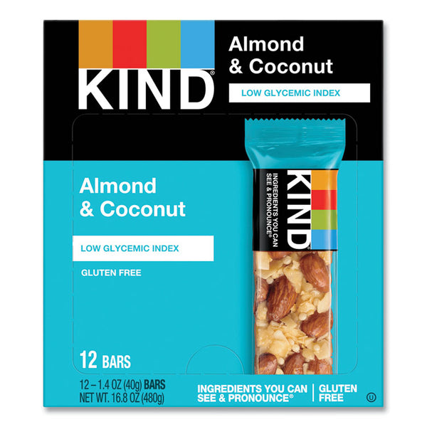 KIND Fruit and Nut Bars, Almond and Coconut, 1.4 oz, 12/Box (KND17828)