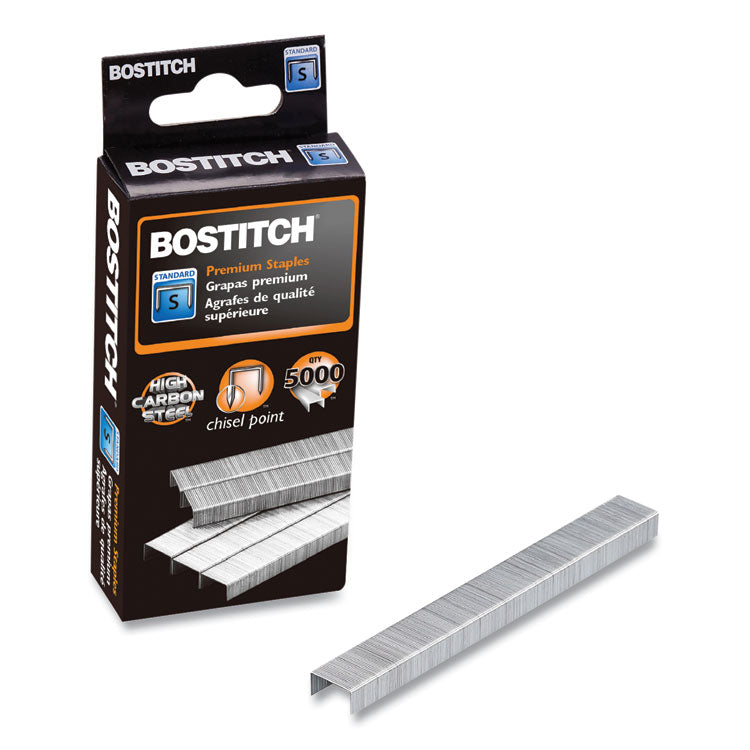 Bostitch® Standard Staples, 0.25" Leg, 0.5" Crown, Steel, 5,000/Box (BOSSBS1914CP) Box of 5000