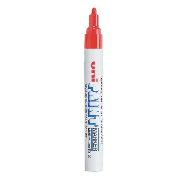 uni®-Paint Permanent Marker, Medium Bullet Tip, Red (UBC63602) Each