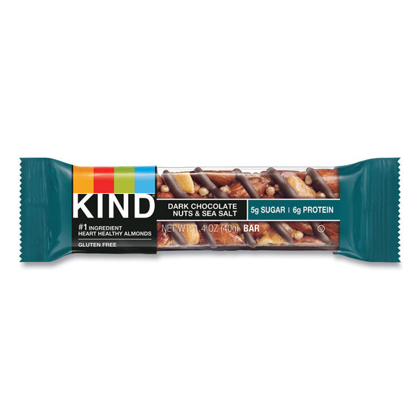 KIND Nuts and Spices Bar, Dark Chocolate Nuts and Sea Salt, 1.4 oz, 12/Box (KND17851)