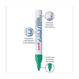 uni®-Paint Permanent Marker, Medium Bullet Tip, Green (UBC63604) Each