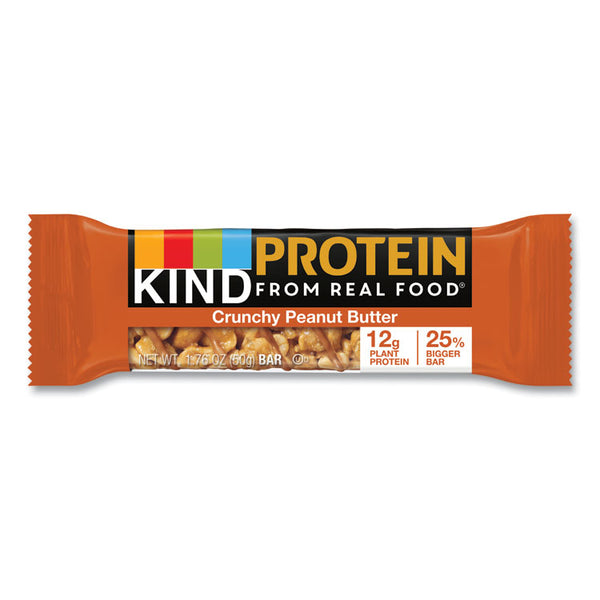 KIND Protein Bars, Crunchy Peanut Butter, 1.76 oz, 12/Pack (KND26026)