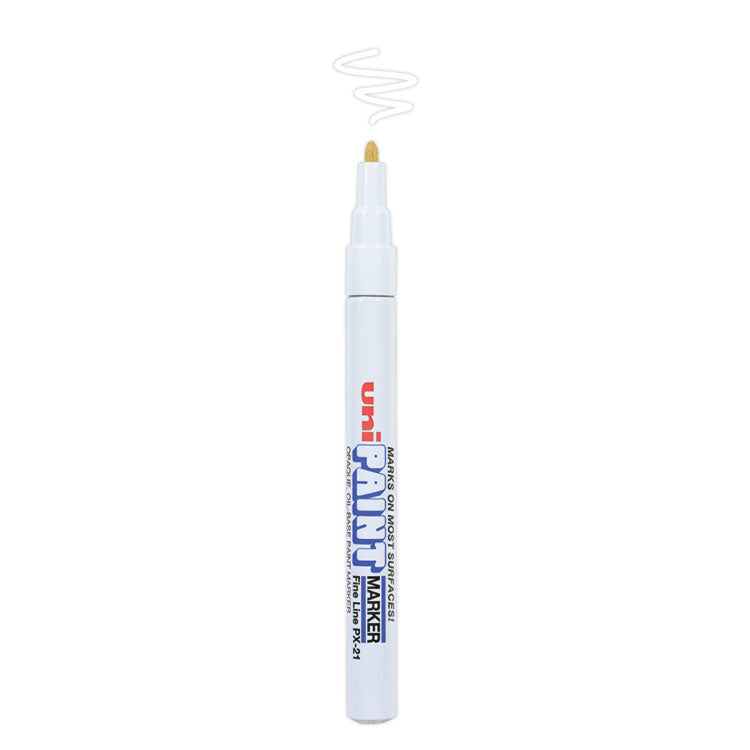 uni®-Paint Permanent Marker, Fine Bullet Tip, White (UBC63713) Each