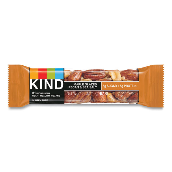 KIND Nuts and Spices Bar, Maple Glazed Pecan and Sea Salt, 1.4 oz Bar, 12/Box (KND17930)
