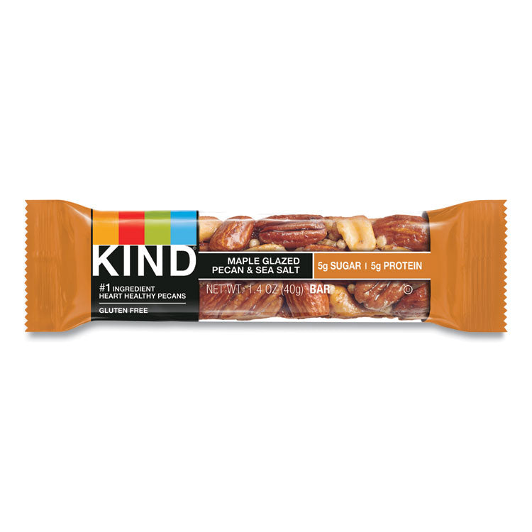 KIND Nuts and Spices Bar, Maple Glazed Pecan and Sea Salt, 1.4 oz Bar, 12/Box (KND17930)