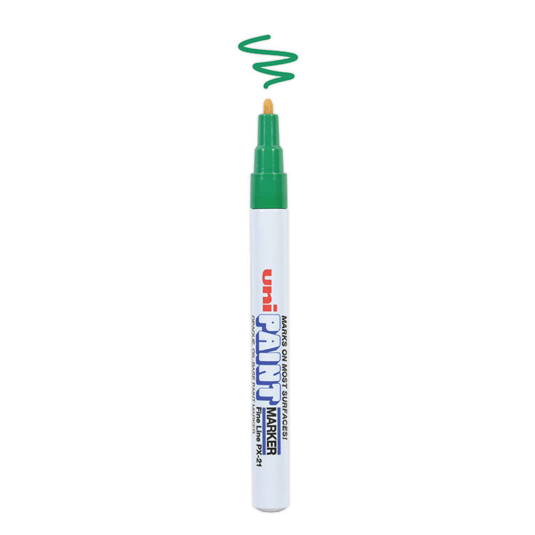 uni®-Paint Permanent Marker, Fine Bullet Tip, Green (UBC63704) Each