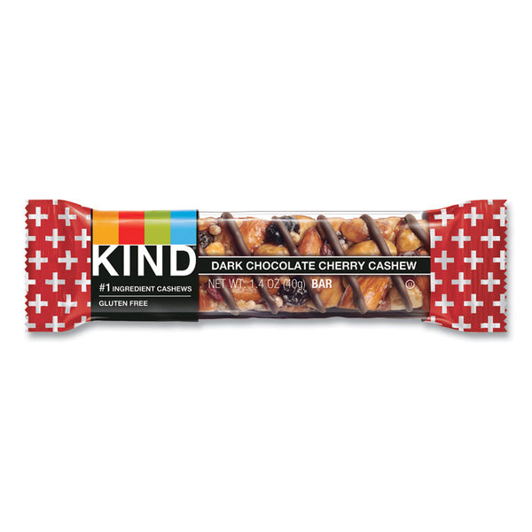 KIND Plus Nutrition Boost Bar, Dk ChocolateCherryCashew/Antioxidants, 1.4 oz, 12/Box (KND17250)