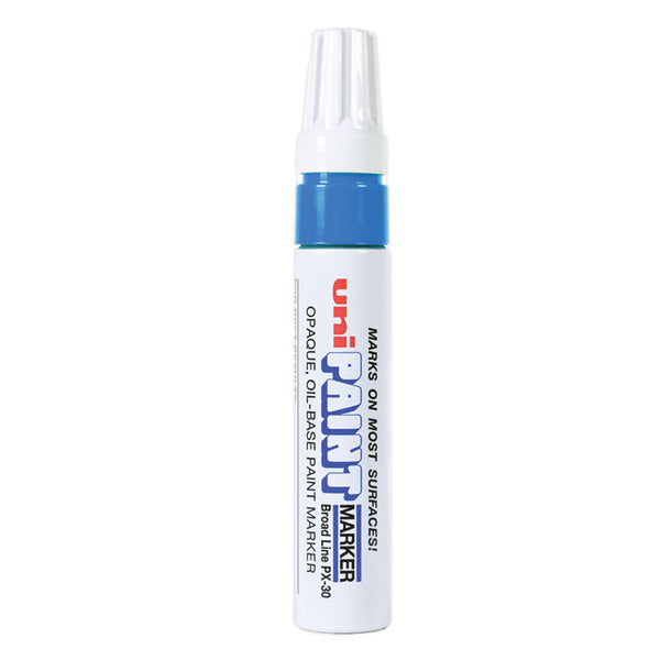 uni®-Paint Permanent Marker, Broad Chisel Tip, Blue (UBC63733) Each