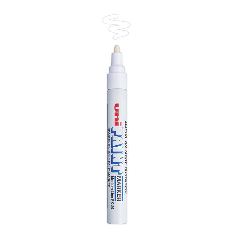 uni®-Paint Permanent Marker, Medium Bullet Tip, White (UBC63613) Each