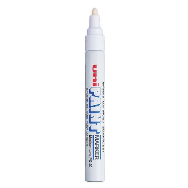 uni®-Paint Permanent Marker, Medium Bullet Tip, White (UBC63613) Each