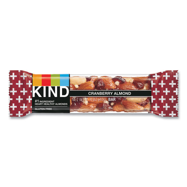 KIND Plus Nutrition Boost Bar, Cranberry Almond and Antioxidants, 1.4 oz, 12/Box (KND17211)
