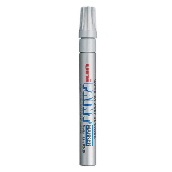 uni®-Paint Permanent Marker, Medium Bullet Tip, Metallic Silver (UBC63614) Each