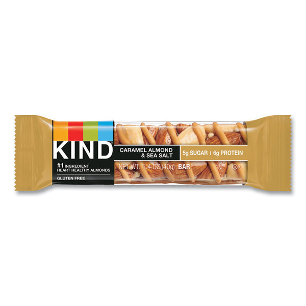 KIND Nuts and Spices Bar, Caramel Almond and Sea Salt, 1.4 oz Bar, 12/Box (KND18533)