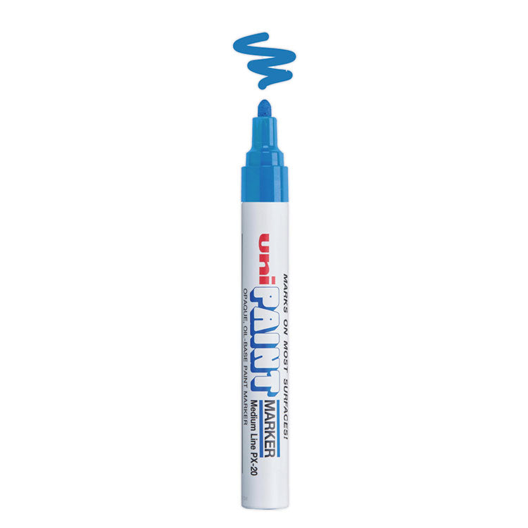 uni®-Paint Permanent Marker, Medium Bullet Tip, Blue (UBC63603) Each