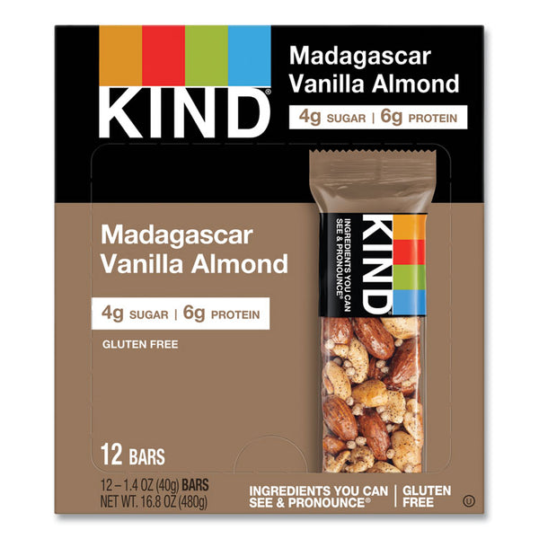 KIND Nuts and Spices Bar, Madagascar Vanilla Almond, 1.4 oz, 12/Box (KND17850)