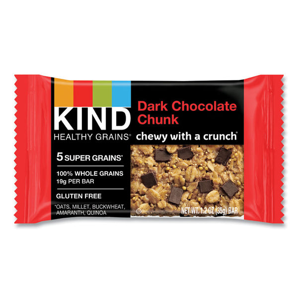 KIND Healthy Grains Bar, Dark Chocolate Chunk, 1.2 oz, 12/Box (KND18082)