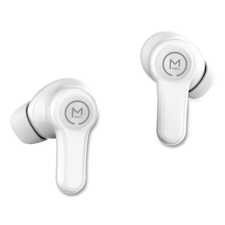 Morpheus 360® PULSE HD 360 Virtual Hybrid ANC True Wireless Earbuds, White (MHSTW7800W) Each