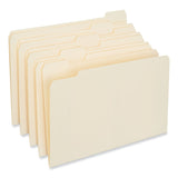 Universal® Top Tab File Folders, 1/5-Cut Tabs: Assorted, Letter Size, 0.75" Expansion, Manila, 100/Box (UNV12115)