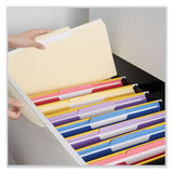 Universal® Top Tab File Folders, 1/3-Cut Tabs: Center Position, Letter Size, 0.75" Expansion, Manila, 100/Box (UNV12122) Box of 100