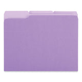 Universal® Interior File Folders, 1/3-Cut Tabs: Assorted, Letter Size, 11-pt Stock, Violet, 100/Box (UNV12305) Box of 100