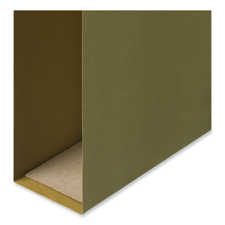 Universal® Box Bottom Hanging File Folders, 2" Capacity, Legal Size, 1/5-Cut Tabs, Standard Green, 25/Box (UNV14152)