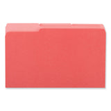 Universal® Interior File Folders, 1/3-Cut Tabs: Assorted, Legal Size, 11-pt Stock, Red, 100/Box (UNV15303) Box of 100