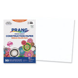 Prang® SunWorks Construction Paper, 50 lb Text Weight, 12 x 18, Bright White, 50/Pack (PAC8707)