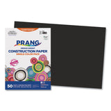 Prang® SunWorks Construction Paper, 50 lb Text Weight, 12 x 18, Black, 50/Pack (PAC6307) Pack of 50