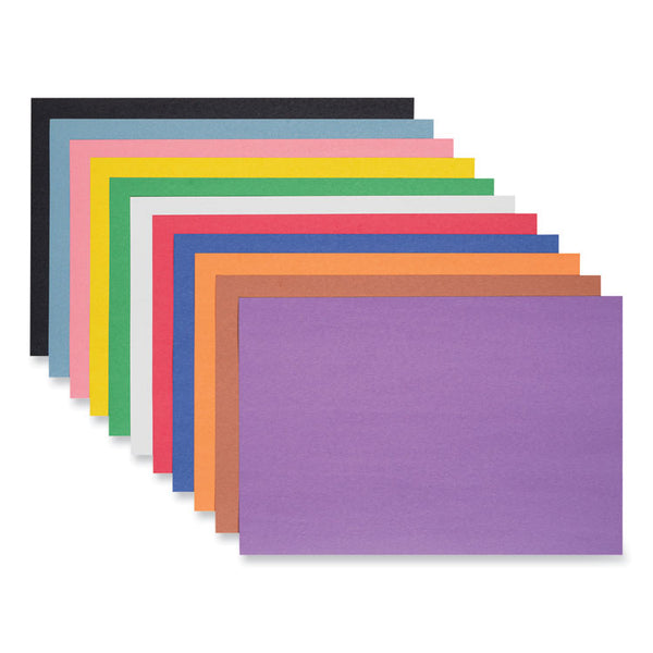 Prang® SunWorks Construction Paper Smart-Stack, 50 lb Text Weight, 12 x 18, Assorted, 150/Pack (PAC6526) Pack of 150