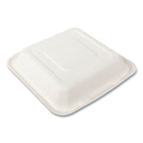 Boardwalk® Bagasse PFAS-Free Food Containers, 3-Compartment, 9 x 1.93 x 9, White, Bamboo/Sugarcane, 200/Carton (BWKHNGE3C9NPFA)