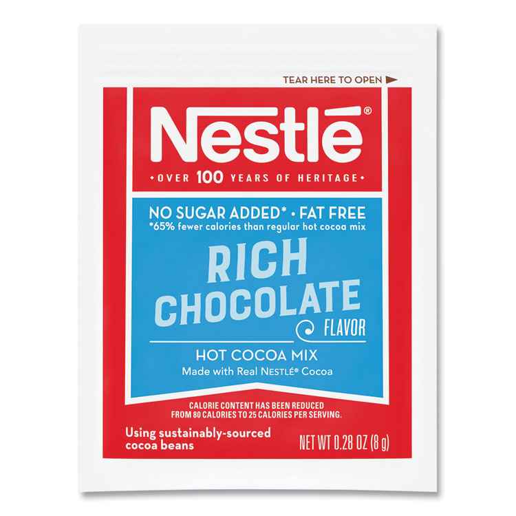 Nestlé® Hot Cocoa Mix, Rich Chocolate, 0.28 oz Packet, 30 Packets/Box, 6 Boxes/Carton (NES61411CT) Case of 180