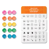 dotz® Cord ID, (10) Multi-Colored Identifiers, (40) Punch Out Icons (LEE21211)