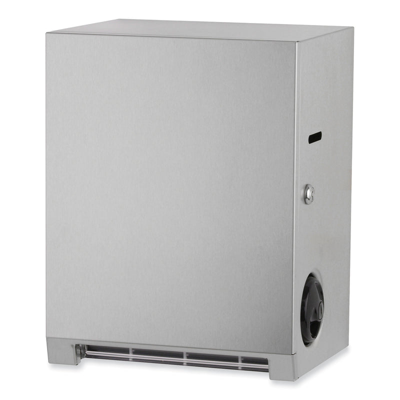 Bobrick Surface-Mounted Roll Paper Towel Dispenser, 11.69 x 8.94 x 15, Satin Stainless Steel/Black (BOB2860) Each