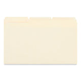 Universal® Reinforced Top Tab Fastener Folders, 0.75" Expansion, 1 Fastener, Legal Size, Manila Exterior, 50/Box (UNV13510)