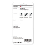 uniball® Signo 207 Gel Pen, Retractable, Medium 0.7 mm, Black Ink, Smoke/Black Barrel, 4/Pack (UBC33960PP) Pack of 4