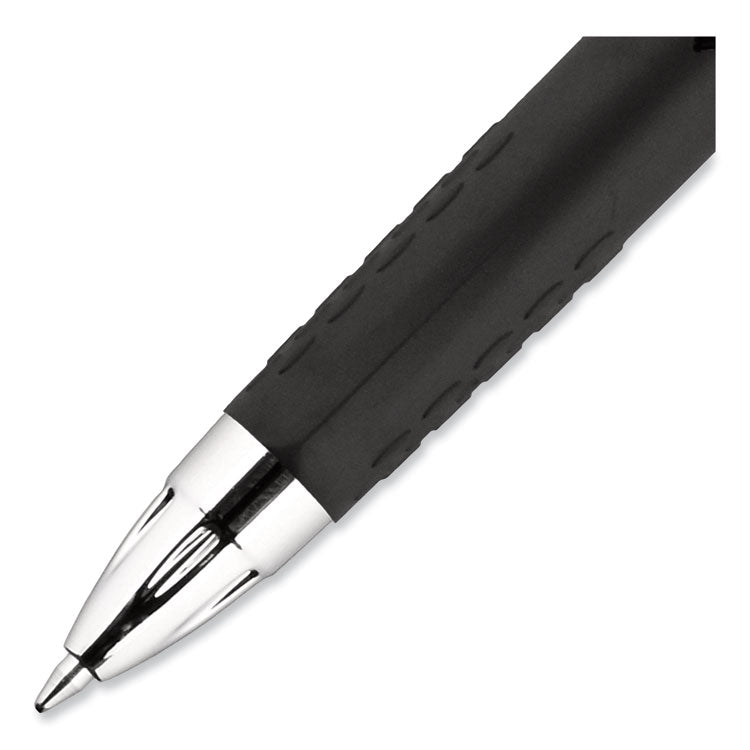 uniball® Signo 207 Gel Pen, Retractable, Medium 0.7 mm, Black Ink, Smoke/Black Barrel, 4/Pack (UBC33960PP) Pack of 4