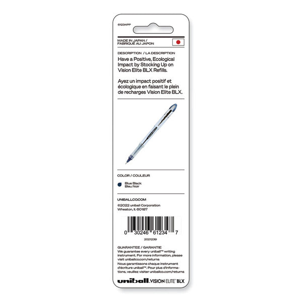 uniball® Refill for Vision Elite Roller Ball Pens, Bold Conical Tip, Assorted Ink Colors, 2/Pack (UBC61234PP) Pack of 2