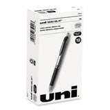 uniball® Signo Gel Pen, Retractable, Medium 0.7 mm, Black Ink, Silver/Black Barrel, Dozen (UBC65940) 1 Dozen