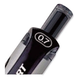 uniball® Signo Gel Pen, Retractable, Medium 0.7 mm, Black Ink, Silver/Black Barrel, Dozen (UBC65940) 1 Dozen
