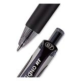 uniball® Signo Gel Pen, Retractable, Medium 0.7 mm, Black Ink, Silver/Black Barrel, Dozen (UBC65940) 1 Dozen