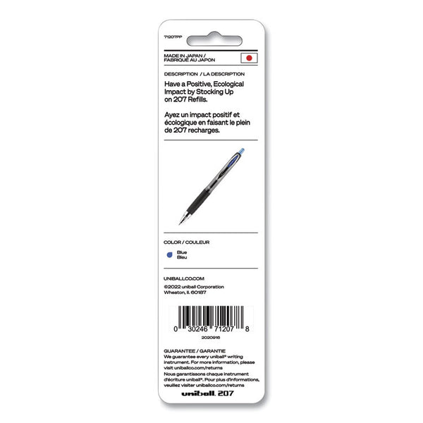 uniball® Refill for Signo Gel 207 Pens, Medium Conical Tip, Blue Ink, 2/Pack (UBC71207PP) Pack of 2