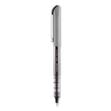 uniball® VISION Needle Roller Ball Pen, Stick, Fine 0.7 mm, Black Ink, Gray/Clear/Black Barrel, Dozen (UBC1734903) 1 Dozen