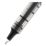 uniball® VISION Needle Roller Ball Pen, Stick, Fine 0.7 mm, Black Ink, Gray/Clear/Black Barrel, Dozen (UBC1734903) 1 Dozen