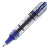 uniball® VISION Needle Roller Ball Pen, Stick, Fine 0.7 mm, Blue Ink, Gray/Clear/Blue Barrel, Dozen (UBC1734904) 1 Dozen