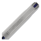 uniball® VISION Needle Roller Ball Pen, Stick, Fine 0.7 mm, Blue Ink, Gray/Clear/Blue Barrel, Dozen (UBC1734904) 1 Dozen