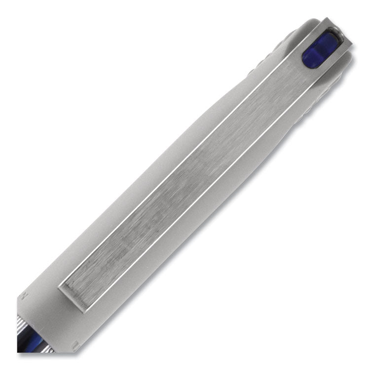uniball® VISION Needle Roller Ball Pen, Stick, Fine 0.7 mm, Blue Ink, Gray/Clear/Blue Barrel, Dozen (UBC1734904) 1 Dozen